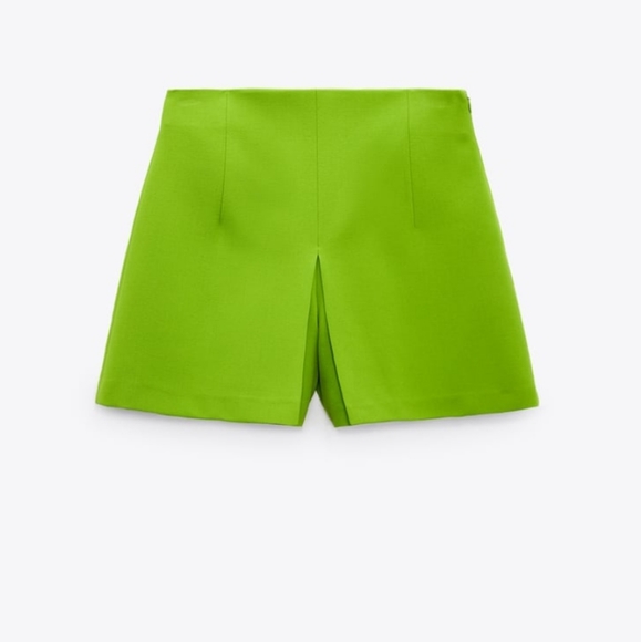 Zara Hight-Waisted Skort Green Bloggers Favorite - Picture 15 of 16